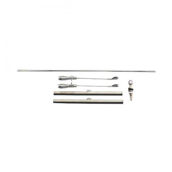 Tandem Windshield Wiper Kit - Chrome - Use With Inside-Mount Wipers - Ford