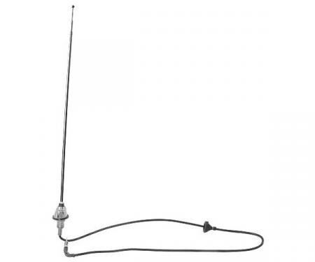 Redline Restomotive® 1964-1972 Ford Car & Truck Radio Antenna Assembly with Round Base