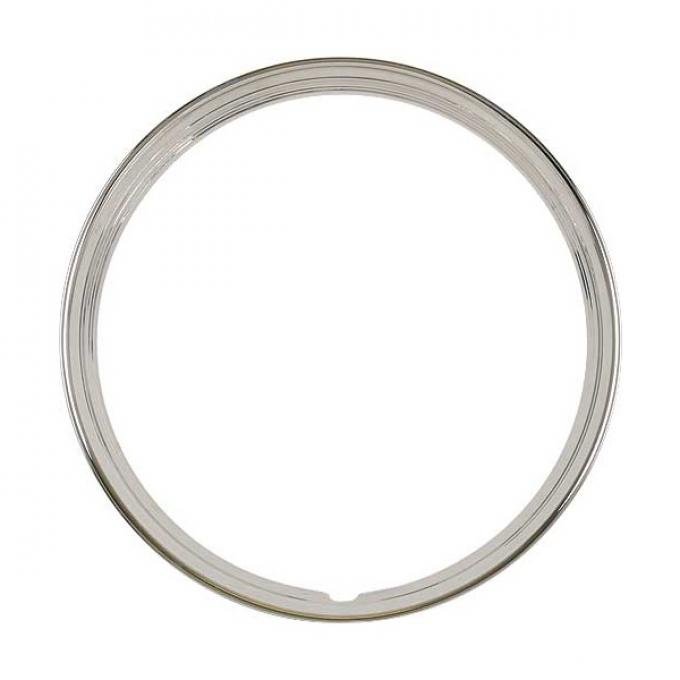 Wheel Trim Ring - Stainless Steel - 16 Ribbed - 4 Ribs - Ford