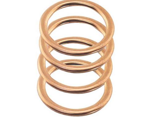 Spark Plug Gasket Set - 4 Cylinder Model B - 4 Pieces - Copper