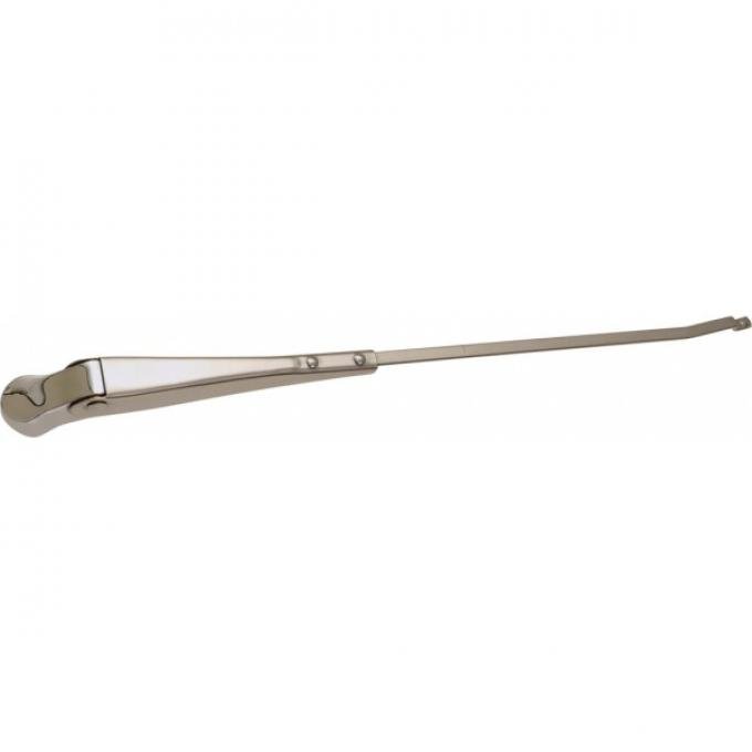 Ford Pickup Truck Windshield Wiper Arm - Wrist Type - Stainless Steel Body & Arm With Chrome Drive Housing - Right Or Left