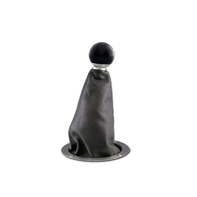 Shifter Boot, Hi-Top Round, Choice of Bezel, 3/8"-24 or 3/8"-16 Thread, Lokar