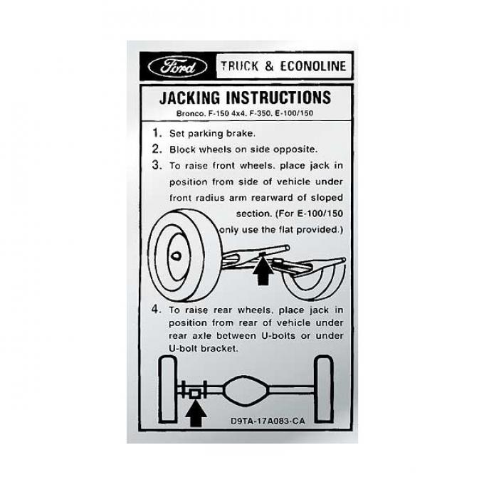 Jack Instructions Decal