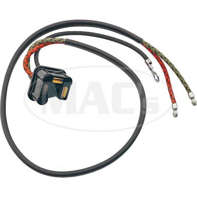 Headlight Socket Wire - Braided Wire - Short Ground Wire - 24 Long - Ford Only