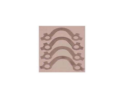 Full Size Chevy Exhaust Manifold Bolt French Lock Set, Stainless Steel, Small Block, 1965-1972