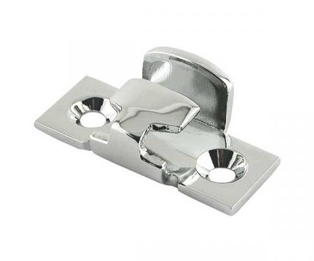 Hood Hinge Bracket - Front Or Rear - Chrome Plated - Stamped Steel - 2-Hole Mounting - Ford Pickup Truck
