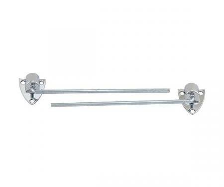 Ford Sun Visor Brackets - Ford Pickup & Ford Commercial Truck - Chrome Plated