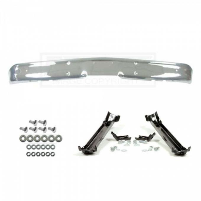 Truck Front Bumper Kit, Chrome, Show Quality, 2WD, Chevy 1967-1970 or GMC 1967-1968