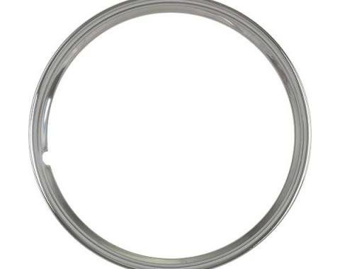 Wheel Trim Ring - Smooth Stainless Steel - 16 - Ford