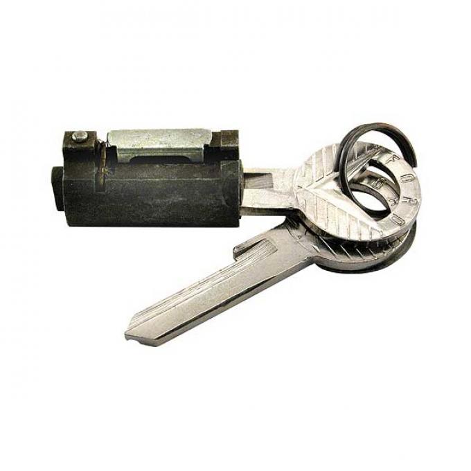Trunk Lock Cylinder - Includes 2 Reproduction Ford Script Keys