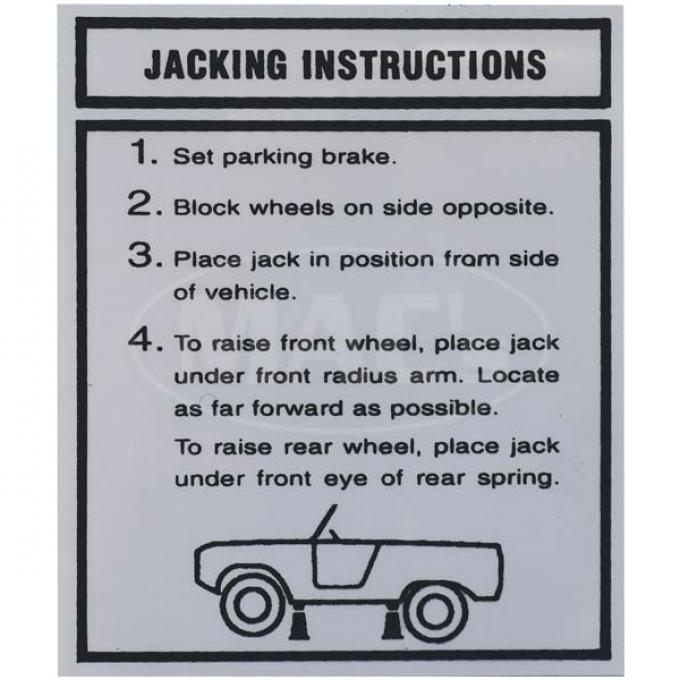 Jack Instruction Decal
