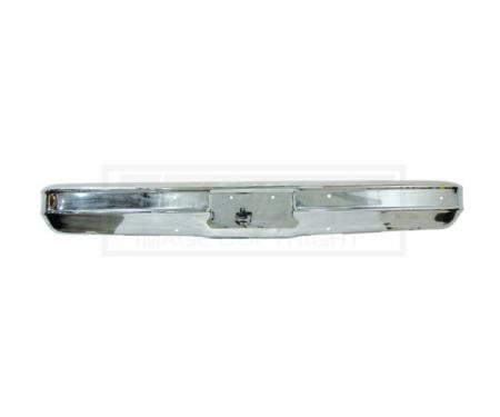 Chevy Truck Front Bumper, Chrome, Without Impact Strip Holes, Show Quality, 1973-1980