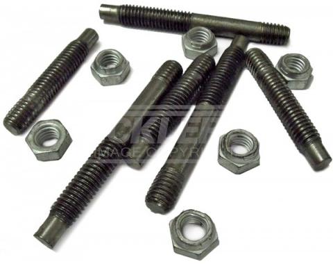 Early Chevy Exhaust Manifold Stud Kit, Steel, 1949-1954