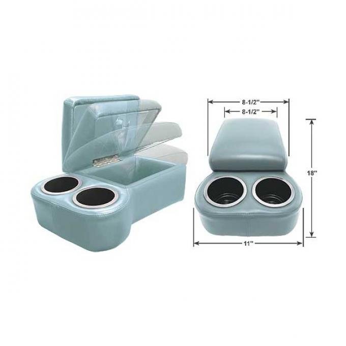 BC Seat Cruiser Console - 18 " x 11" x 7" - Light Blue