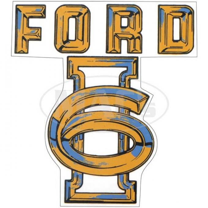 Ford Pickup Truck Valve Cover Decal - I Block 6 Cylinder