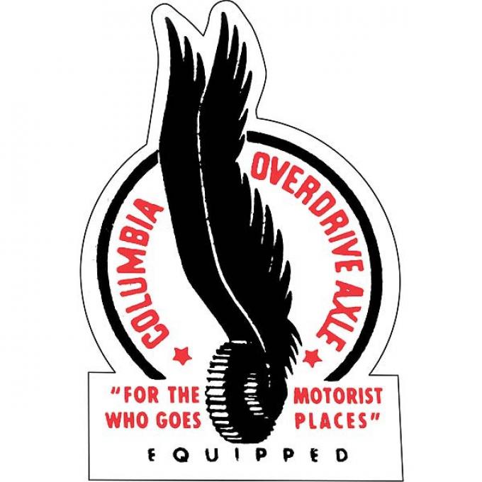 Decal, Columbia Overdrive Axle Equipped