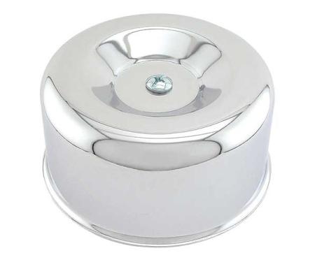 Air Cleaner - Smooth Style - Chrome - 2-5/8 Throat - Fits 2Barrel Carb