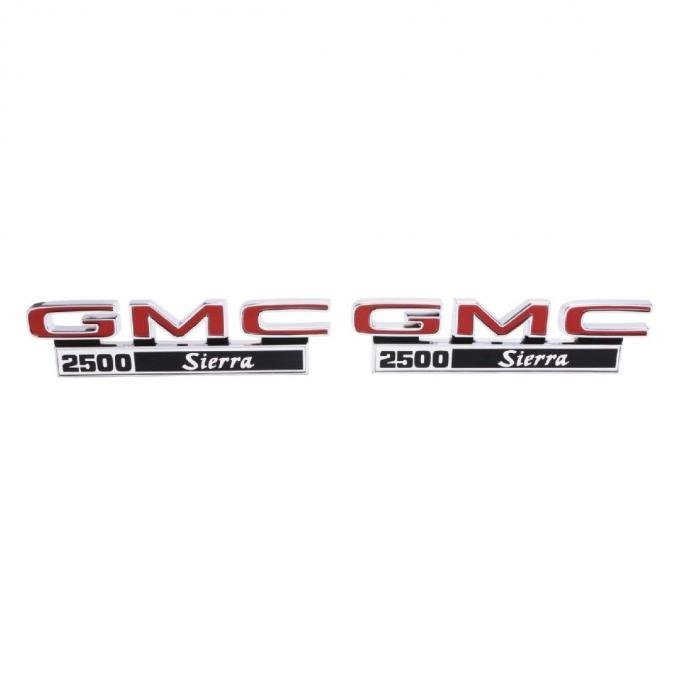 Trim Parts 71-72 GMC Truck Truck Front Fender Emblem, GMC 2500 Sierra, Pair 9833