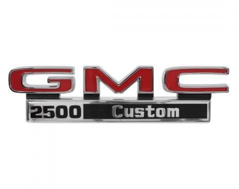 Trim Parts 71-72 GMC Truck Front Fender Emblem, GMC 2500 Custom, Pair 9831