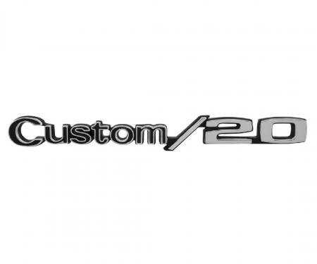 Trim Parts 69-72 Chevrolet and GMC Truck Front Fender Emblem, Custom/20, Pair 9626