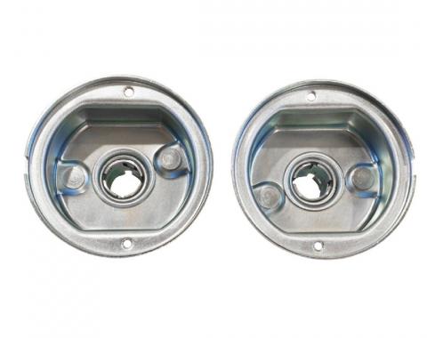 57 Chevrolet Grille Bar Parking Light Housing, Pair