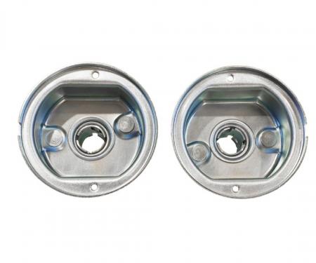 57 Chevrolet Grille Bar Parking Light Housing, Pair