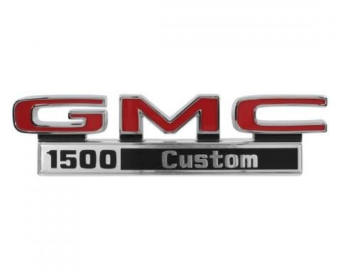 Trim Parts 71-72 GMC Truck Front Fender Emblem, GMC 1500 Custom, Pair 9822