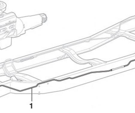 Ford Truck Fuel Line, Front to Rear, 2 Piece, Short Bed, Stainless Steel, 1976-1979