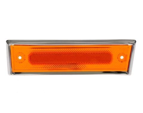 AMD Front Side Marker Lens, Amber, 8 Amber LED, Dual Function, Stainless Bezel, LH, 81-91 Chevy GMC Truck Blazer Jimmy Suburban X240-4081-1DL