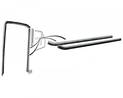 Dennis Carpenter Door Glass Anti-Rattler Kit - Station Wagon - 1949-51 Ford Car 0A-45983-W