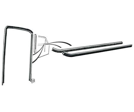 Dennis Carpenter Door Glass Anti-Rattler Kit - Station Wagon - 1949-51 Ford Car 0A-45983-W