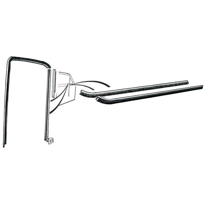 Dennis Carpenter Door Glass Anti-Rattler Kit - Station Wagon - 1949-51 Ford Car 0A-45983-W