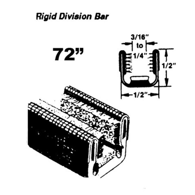 Metro Moulded Parts Upper and Lower Rigid Division-Bar Channel WC 25-72