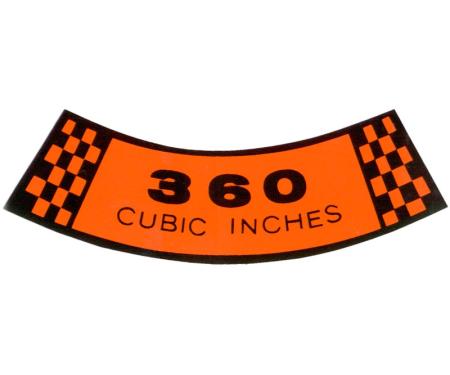 Dennis Carpenter Decal - Air Cleaner - 360 CID - 1968-75 Ford Truck     DF-313