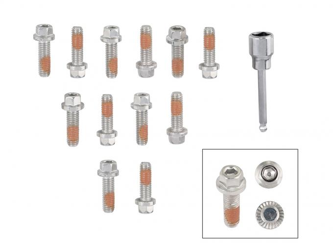Mr. Gasket Headlock Locking Header Bolts, M8-1.25 X 25mm, Set of 12 2235G