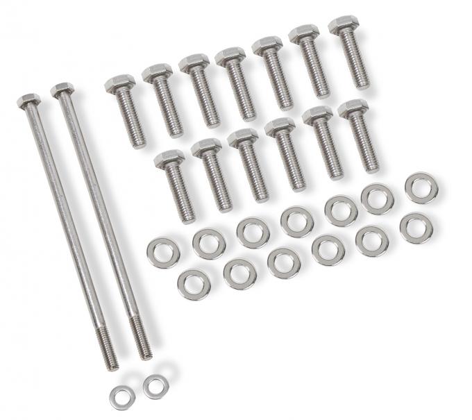 Mr. Gasket Oil Pan Bolt Set, Polished Stainless Steel 60851G