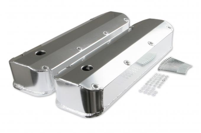 Mr. Gasket Fabricated Aluminum Valve Covers, Silver Finish 6874G
