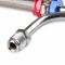 Mr. Gasket Adjustable Fuel Line with Red and Blue Hose Ends 1556G