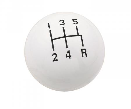 Mr. Gasket Shifter Knob, 5-Speed Pattern, White 9619