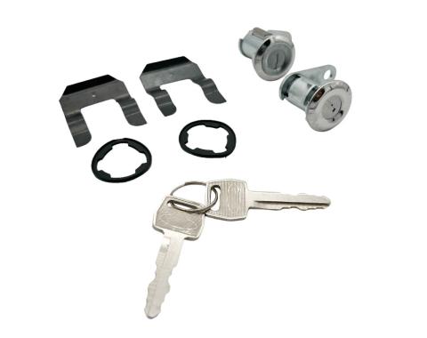 Ford Pickup Truck Door Lock Cylinders - Includes 2 Keys With Ford Logo - F100 Thru F1100