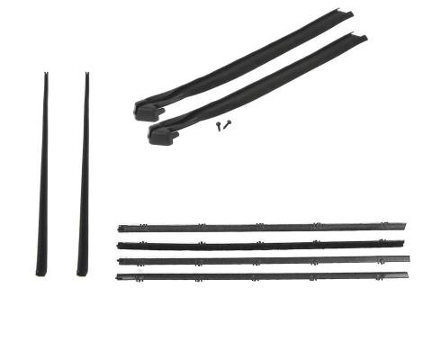 Precision Beltline Moldings, Black Style, and Glass Run Channel Kit, Left and Right Hand, 8 Piece Kit WFK 1111 69 A