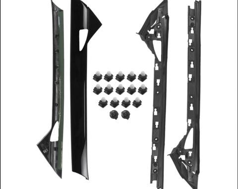 Precision 2011-2019 Ford Explorer Windshield Side Molding Kit for Police Vehicles, LH & RH Cut Out WKT D1843 PLR