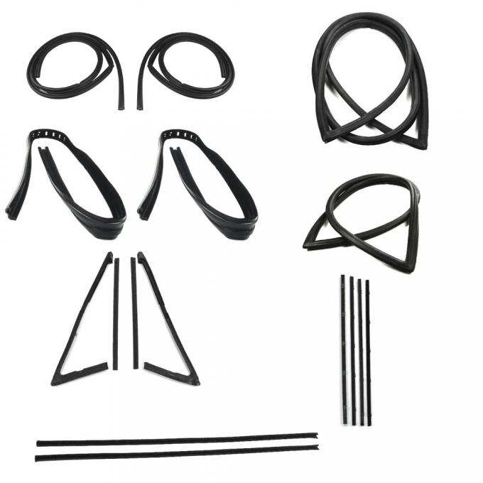 Precision Complete Weatherstrip Seal Kit - Models Without Weatherstrip Trim Groove, Small Rear Window and Chrome Beltlines CWK 1117 67 PDS