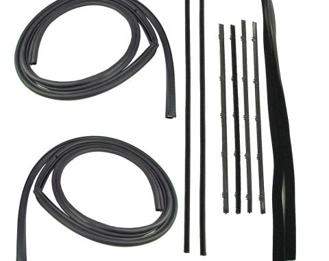 Precision Door Weatherstrip Seal Kit, Glassruns, Beltlines (Black) and Door Seals. Left and Right, 10 Piece Kit DK 1110 67 PDS
