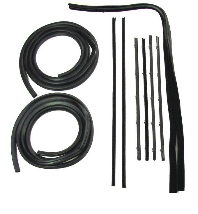 Precision Door Weatherstrip Seal Kit, Glassruns, Beltlines (Black) and Door Seals. Left and Right, 10 Piece Kit DK 1110 67