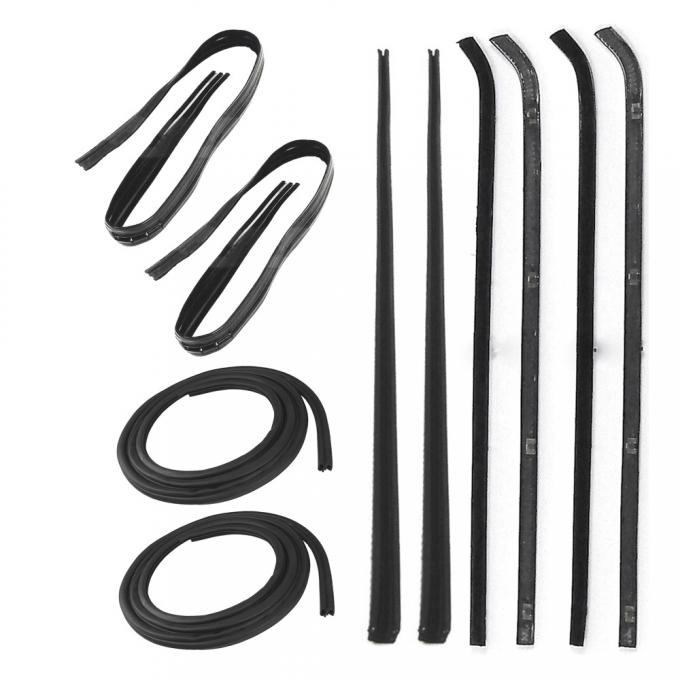 Precision Door Weatherstrip Seal Kit, Glassruns, Beltlines and Door Seals. Left and Right, 10 Piece Kit DK 1110 64 PDS