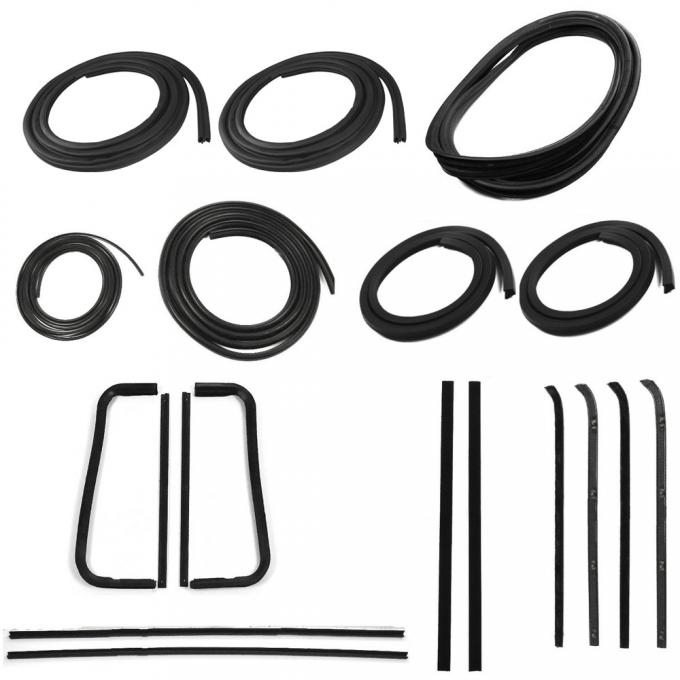 Precision Complete Weatherstrip Seal Kit - Models With Weatherstrip Trim Groove And Metal Framed Door Glass, Push-On Door Seals CWK 1110 60 PDS
