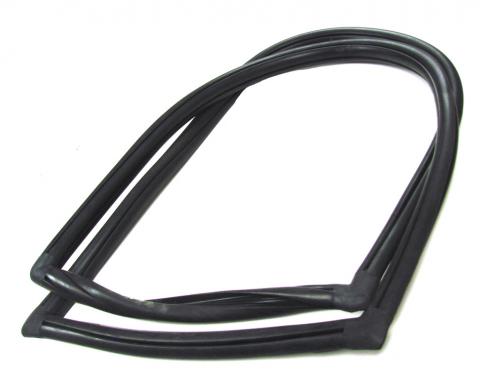Precision 1966-1977 Ford Bronco Quarter Window Weatherstrip Seal, With Trim Groove for Steel Trim, Left hand WCR DQ1085 T LH