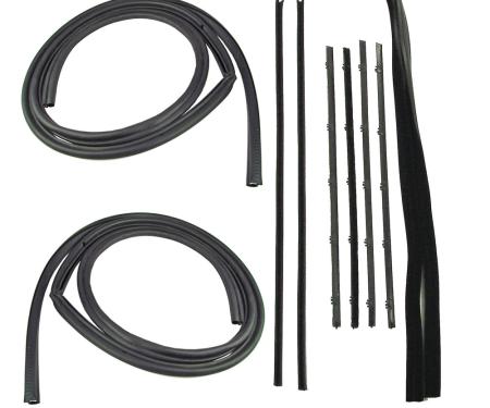 Precision Door Weatherstrip Seal Kit, Glassruns, Beltlines (Black) and Door Seals. Left and Right, 10 Piece Kit DK 1110 67 PDS