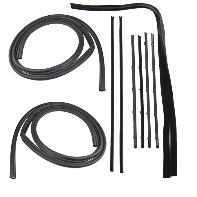 Precision Door Weatherstrip Seal Kit, Glassruns, Beltlines (Black) and Door Seals. Left and Right, 10 Piece Kit DK 1110 67 PDS